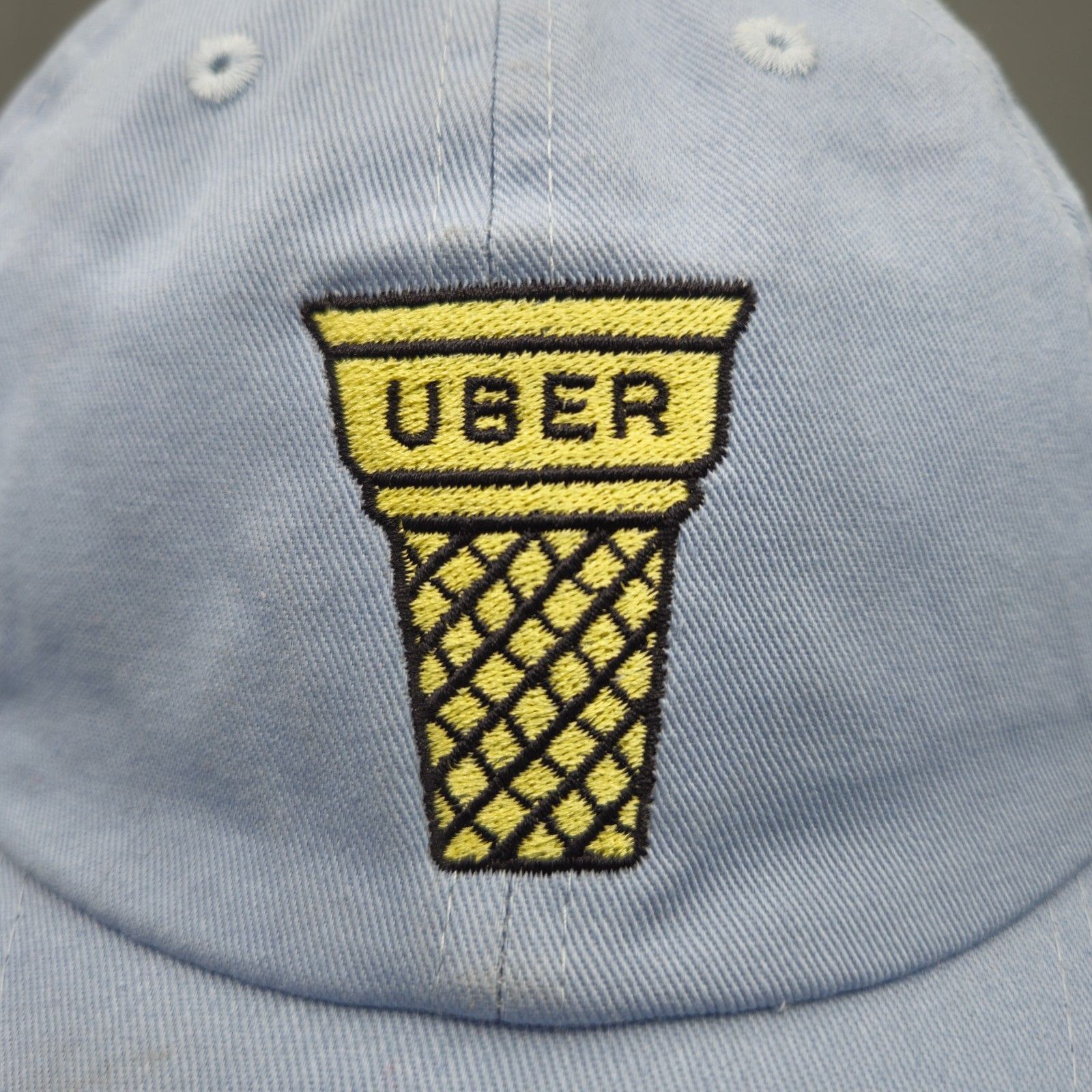 Uber Hat Mens Blue Cone Embroidered Logo Adj. Hat Baseball Dad Cap Tech Swag — image 2 of 7